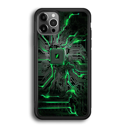 Circuit Green Neon Phone Wall iPhone 12 Pro Max Case