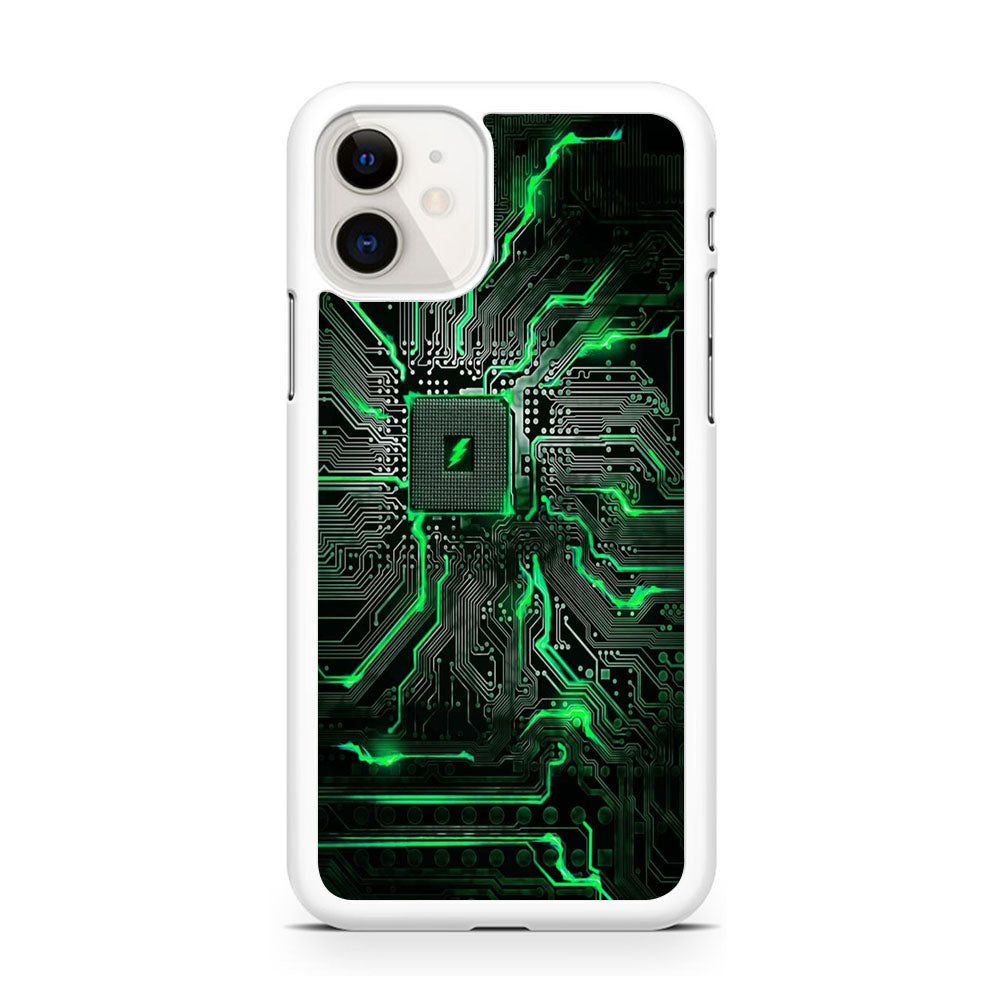 Circuit Green Neon Phone Wall iPhone 11 Case