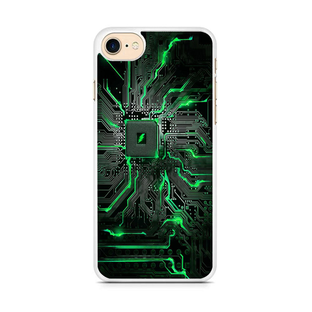 Circuit Green Neon Phone Wall iPhone 8 Case