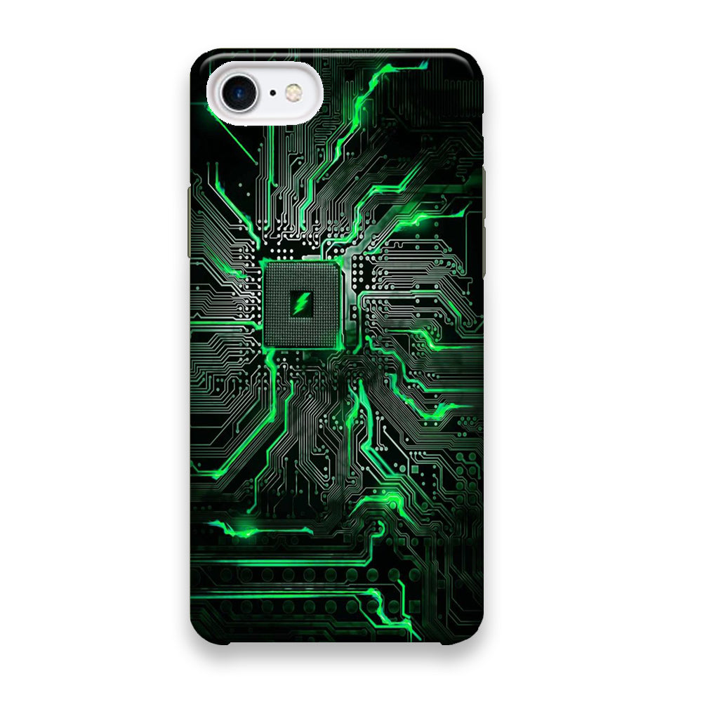 Circuit Green Neon Phone Wall iPhone 8 Case