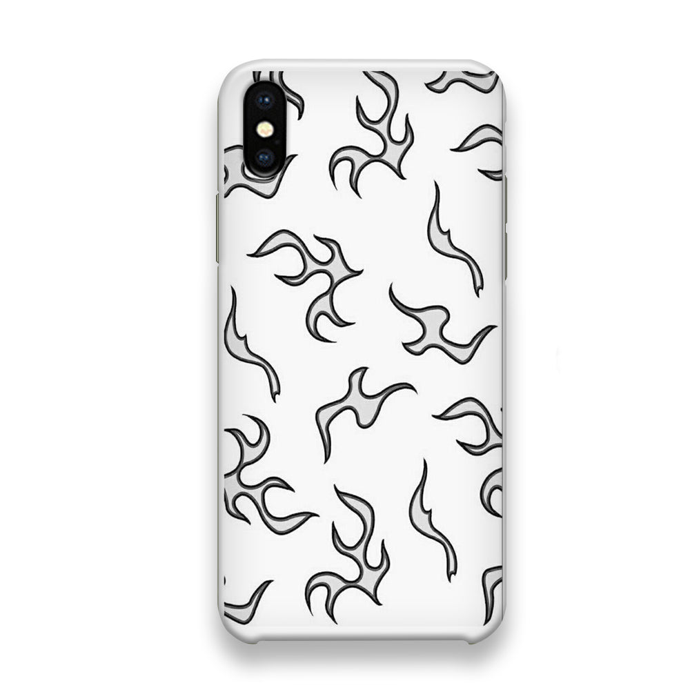 Fire White Wall iPhone Xs Case - milcasestore