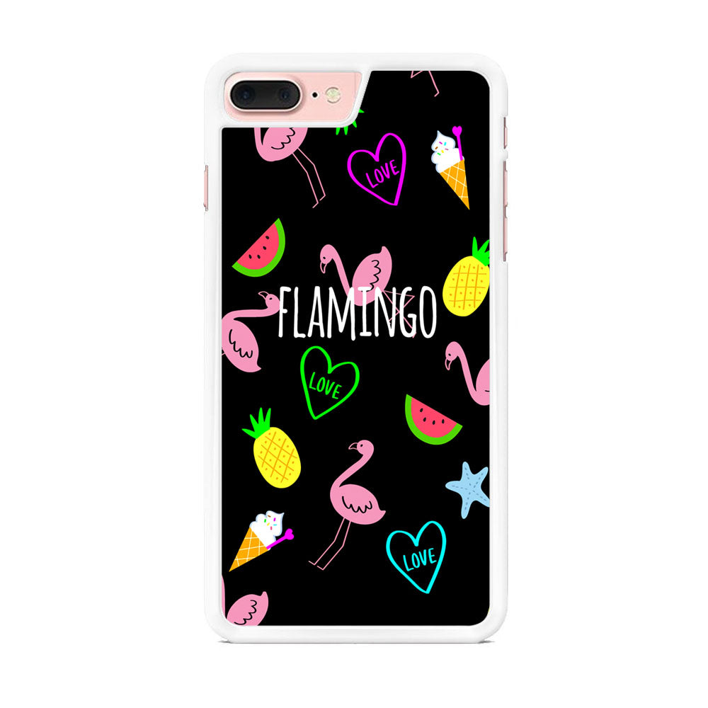 Flamingo Black Fruit iPhone 7 Plus Case