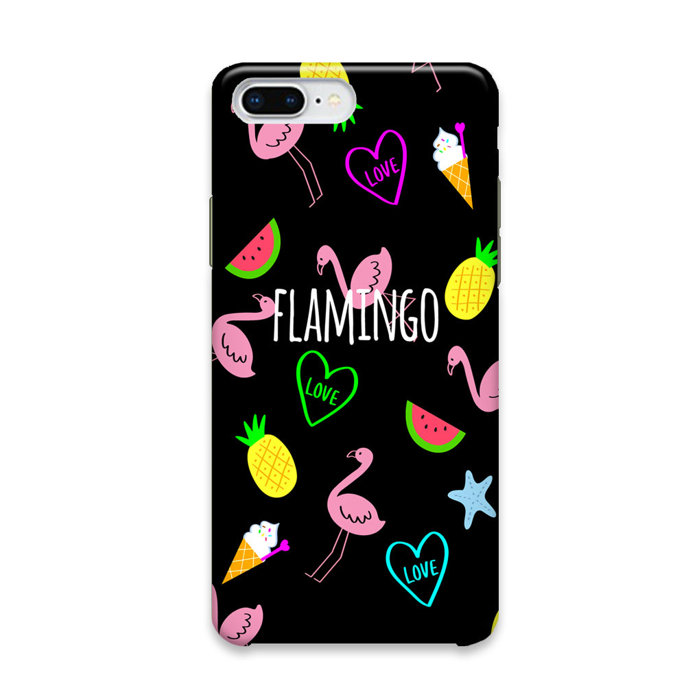 Flamingo Black Fruit iPhone 7 Plus Case