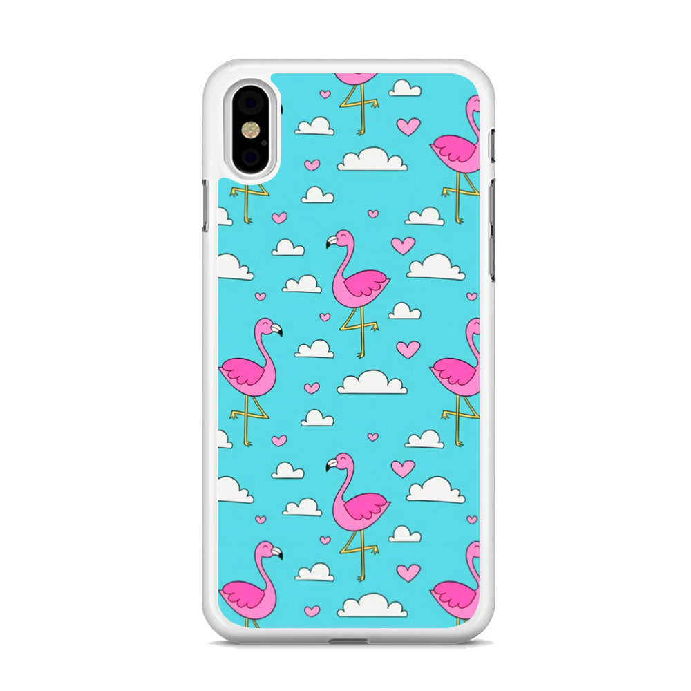 Flamingo Blue Cloud iPhone Xs Case - milcasestore