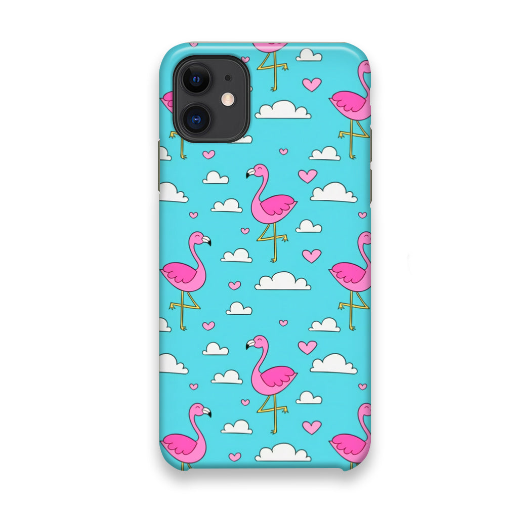 Flamingo Blue Cloud iPhone 11 Case