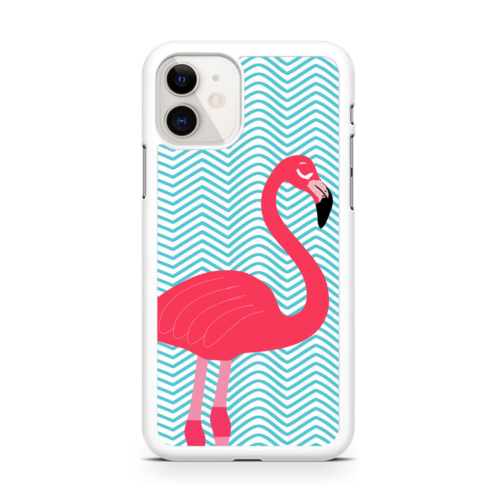 Flamingo Blue Stripe iPhone 11 Case