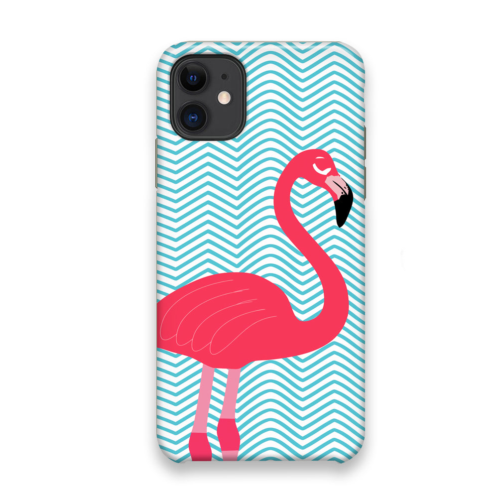 Flamingo Blue Stripe iPhone 11 Case