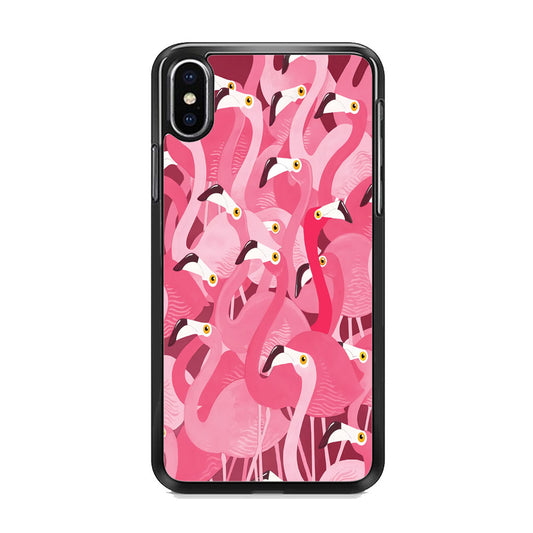 Flamingo Pink Populace iPhone Xs Case - milcasestore