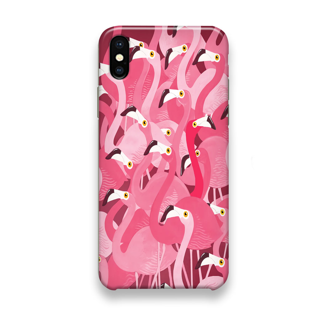 Flamingo Pink Populace iPhone Xs Case - milcasestore