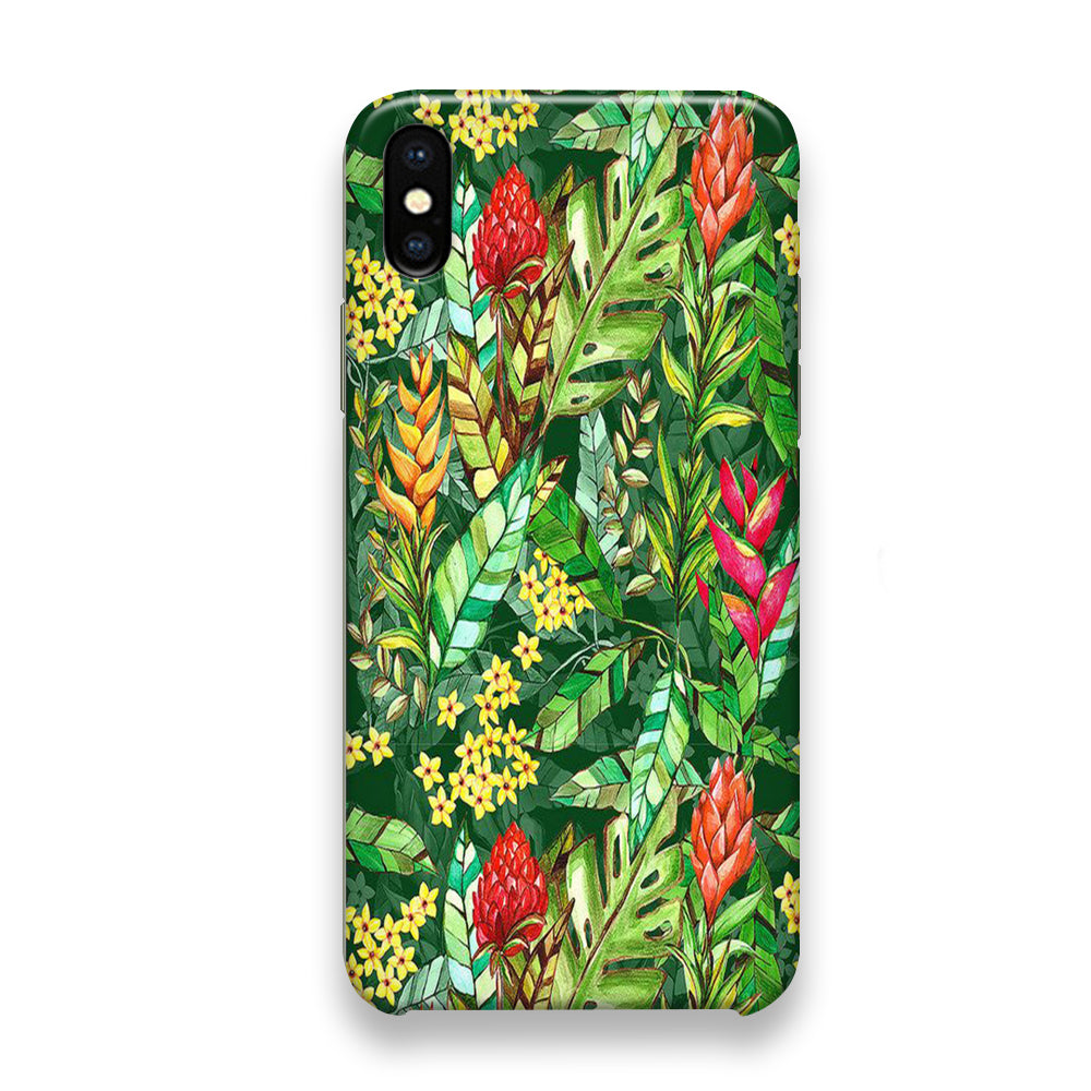 Floral Green Nature iPhone Xs Case