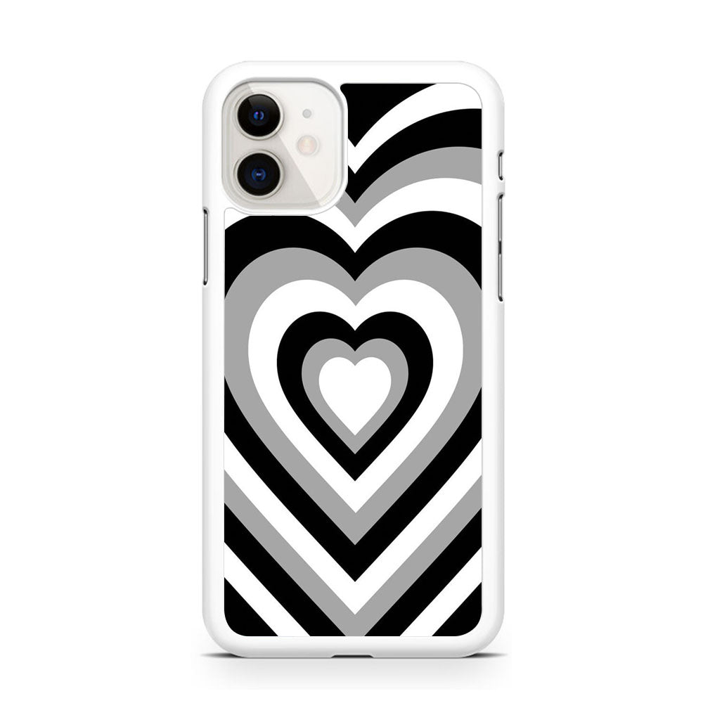 Heart Love Black Illusion iPhone 11 Case