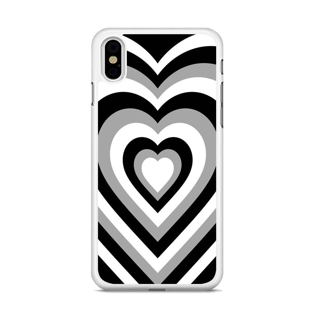 Heart Love Black Illusion iPhone Xs Case