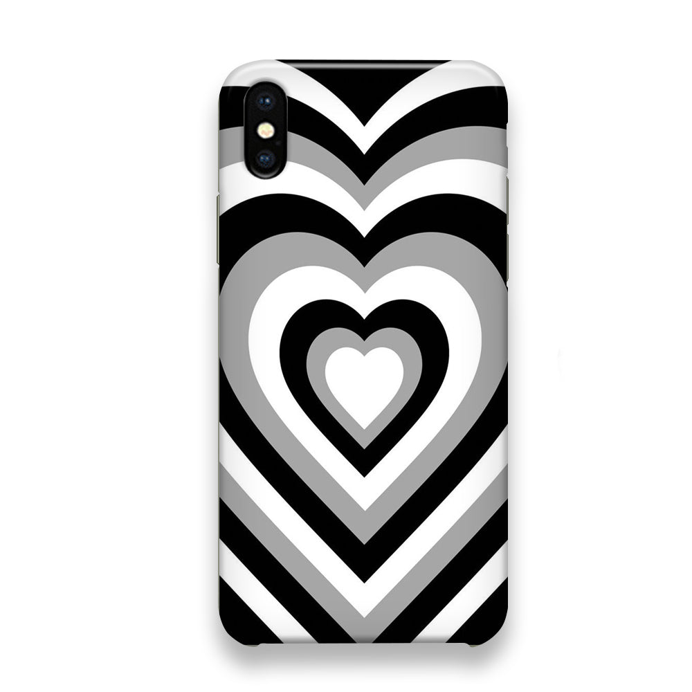 Heart Love Black Illusion iPhone Xs Case