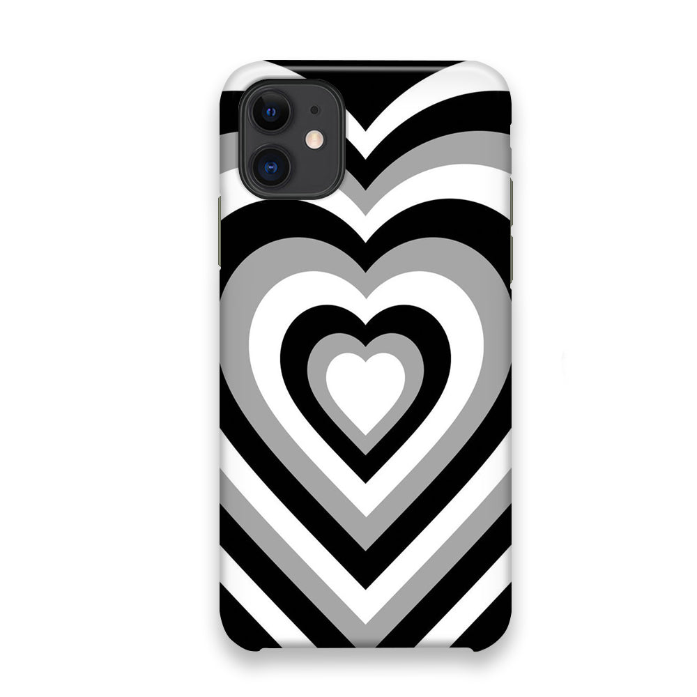Heart Love Black Illusion iPhone 11 Case