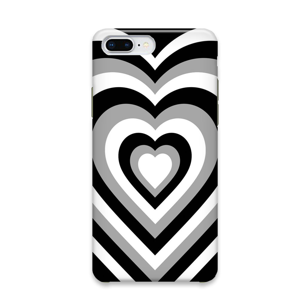 Heart Love Black Illusion iPhone 7 Plus Case