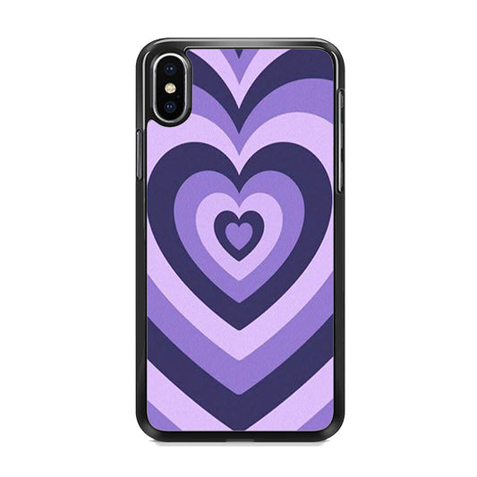 Heart Love Purple Illusion iPhone Xs Case