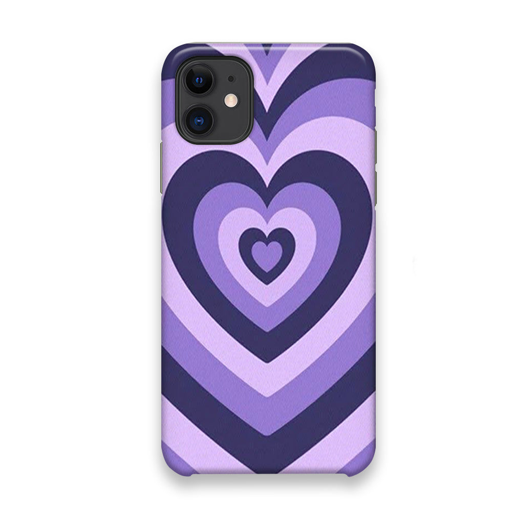 Heart Love Purple Illusion iPhone 11 Case