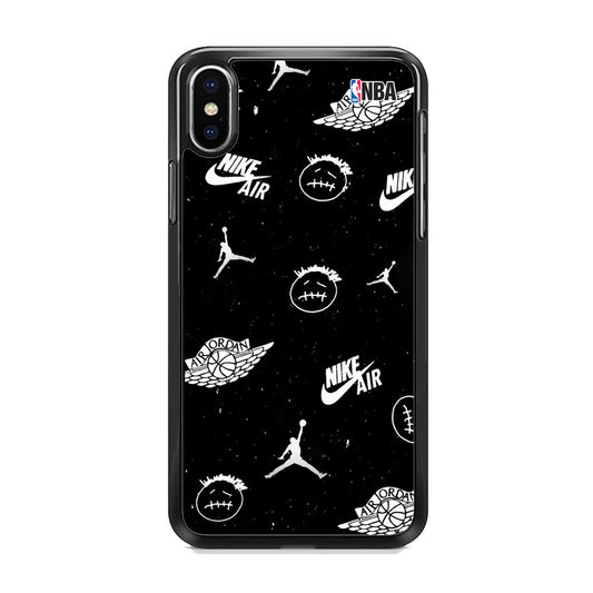 Jordan Black Space Stars TS iPhone X Case