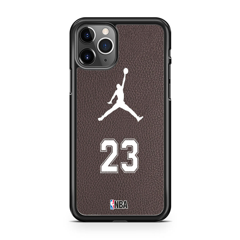 Jordan Brown Leather Motif iPhone 11 Pro Case