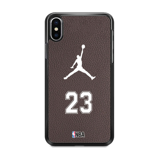 Jordan Brown Leather Motif iPhone X Case