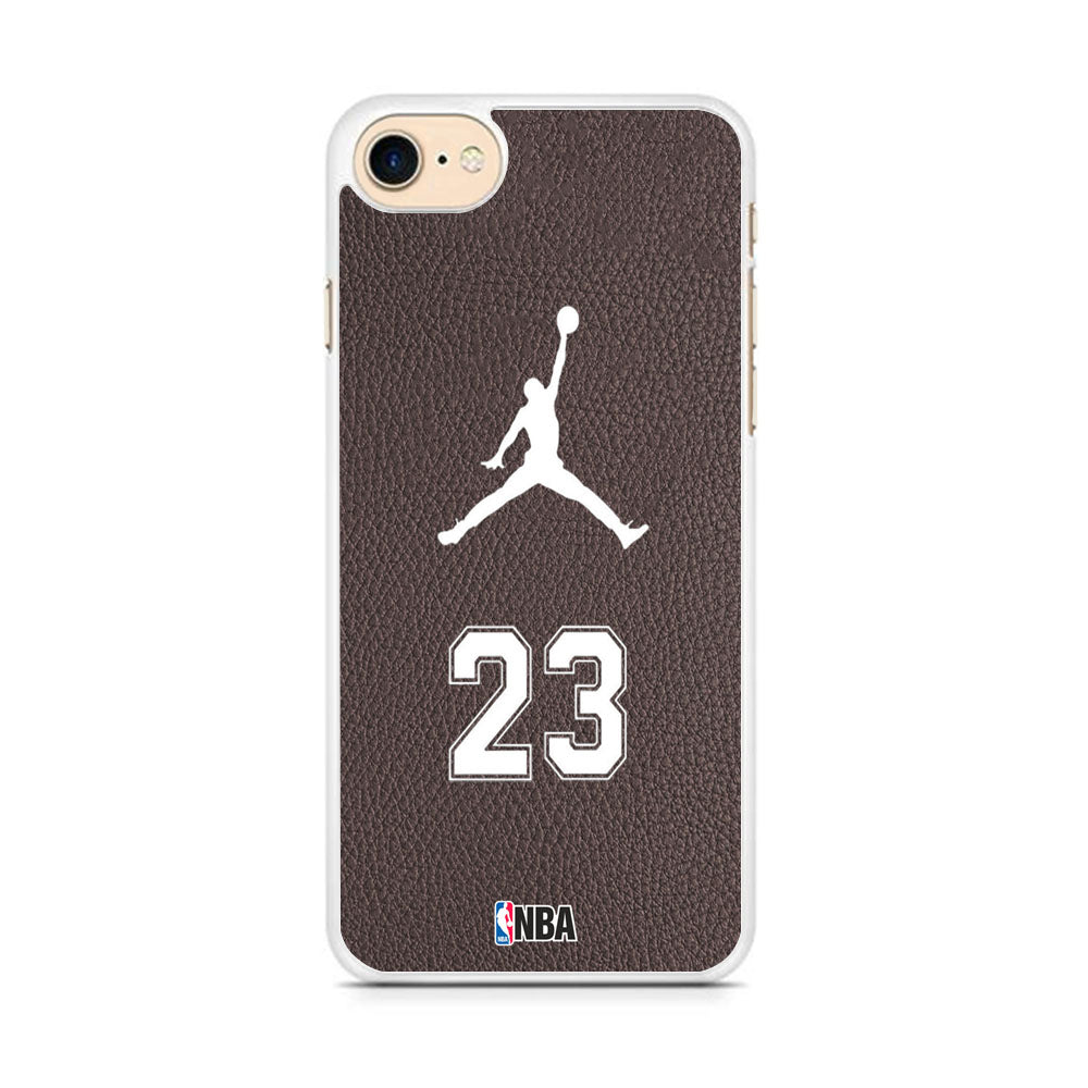 Jordan Brown Leather Motif iPhone 8 Case