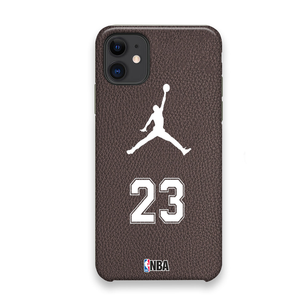 Jordan Brown Leather Motif iPhone 11 Case