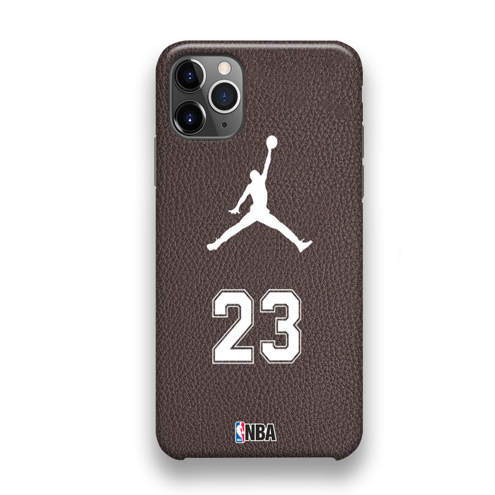 Jordan Brown Leather Motif iPhone 11 Pro Case