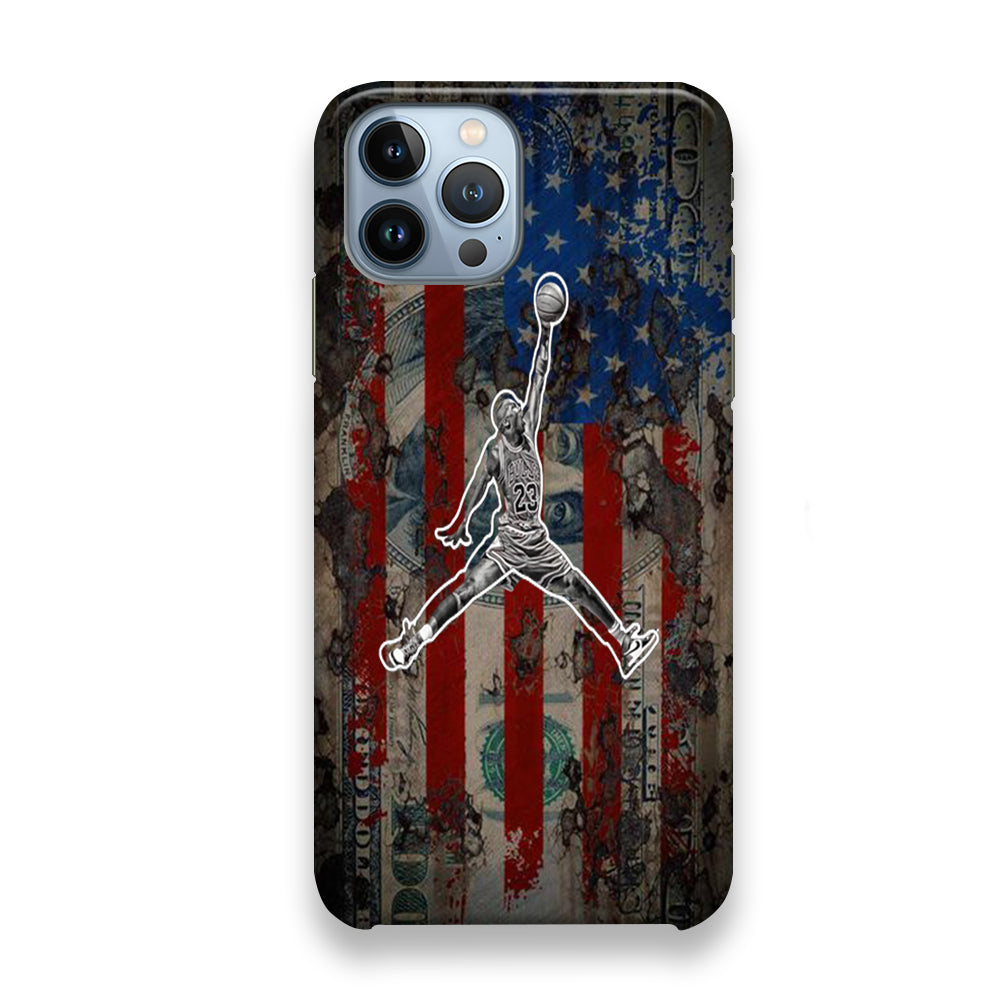 Jordan Flag Art Money iPhone 13 Pro Max Case