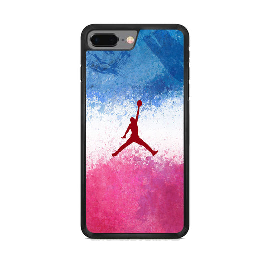 Jordan Logo Blue And Pink Colour Splash iPhone 7 Plus Case