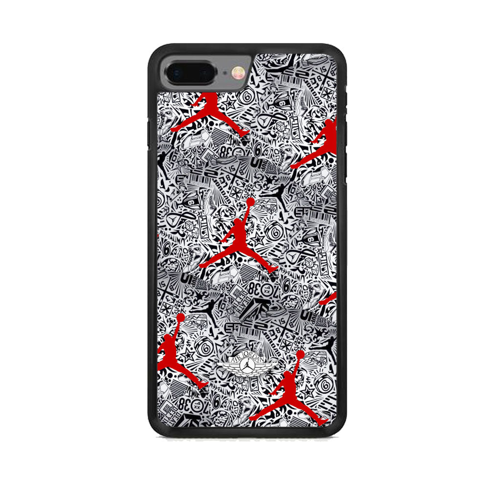 Jordan Red Abstract iPhone 7 Plus Case