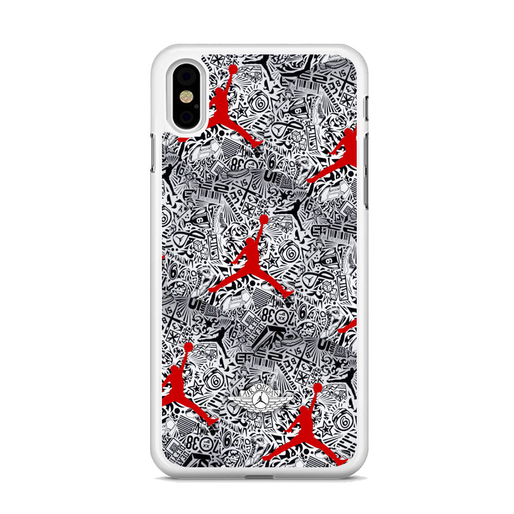 Jordan Red Abstract iPhone Xs Case