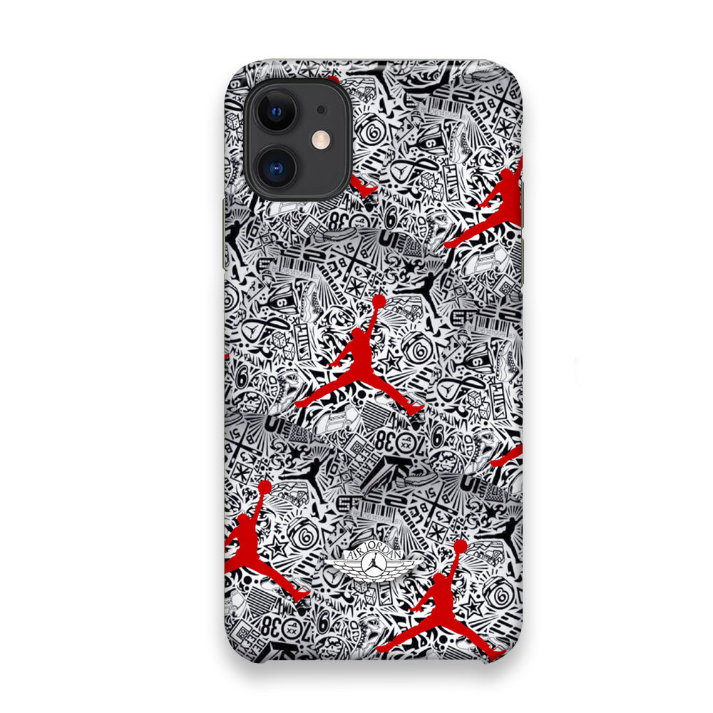 Jordan Red Abstract iPhone 11 Case