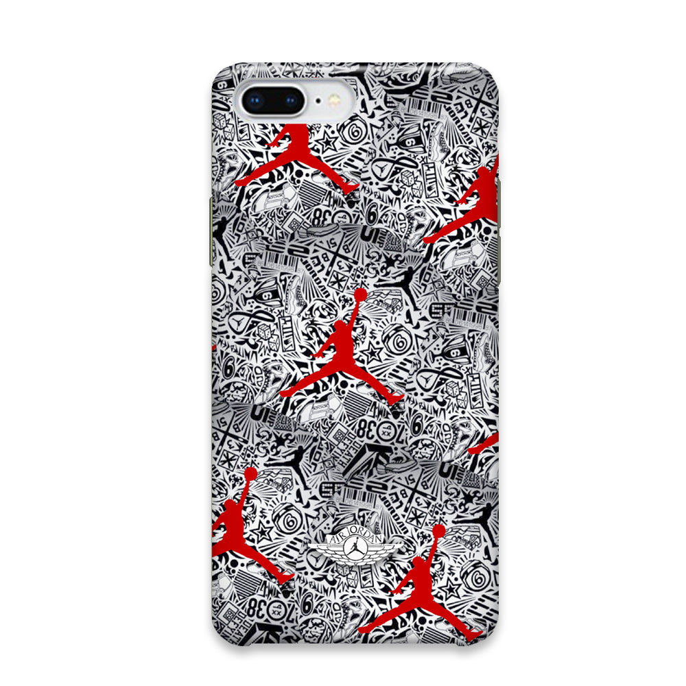 Jordan Red Abstract iPhone 7 Plus Case