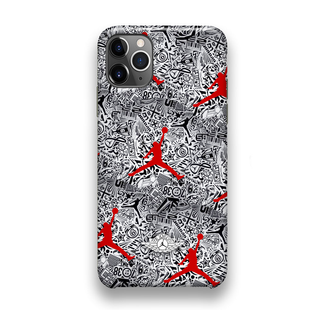 Jordan Red Abstract iPhone 11 Pro Case