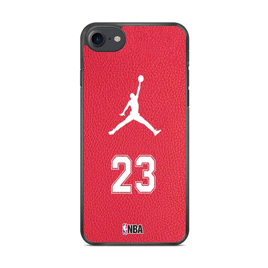 Jordan Red Leather Motif iPhone 8 Case