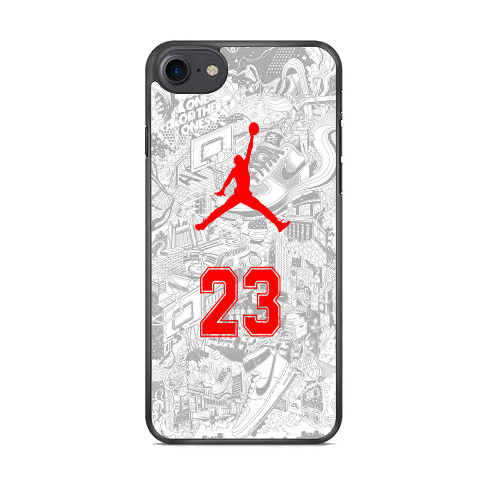 Jordan Town Classic White Basketball iPhone 8 Case