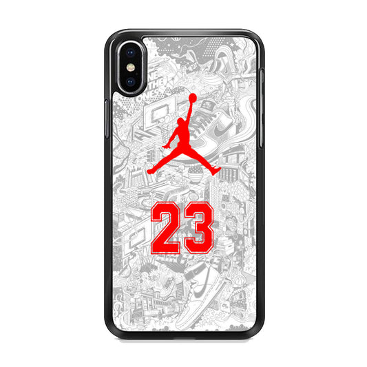 Jordan Town Classic White Basketball iPhone X Case