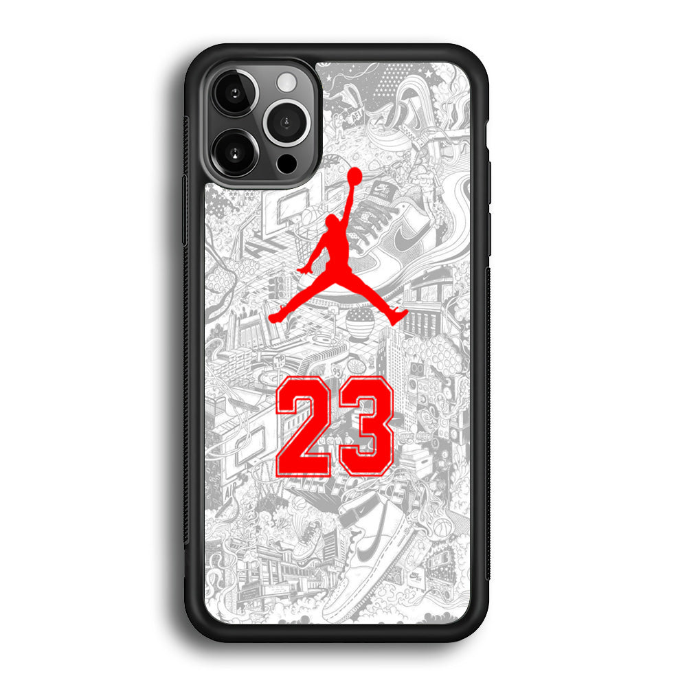 Jordan Town Classic White Basketball iPhone 12 Pro Max Case