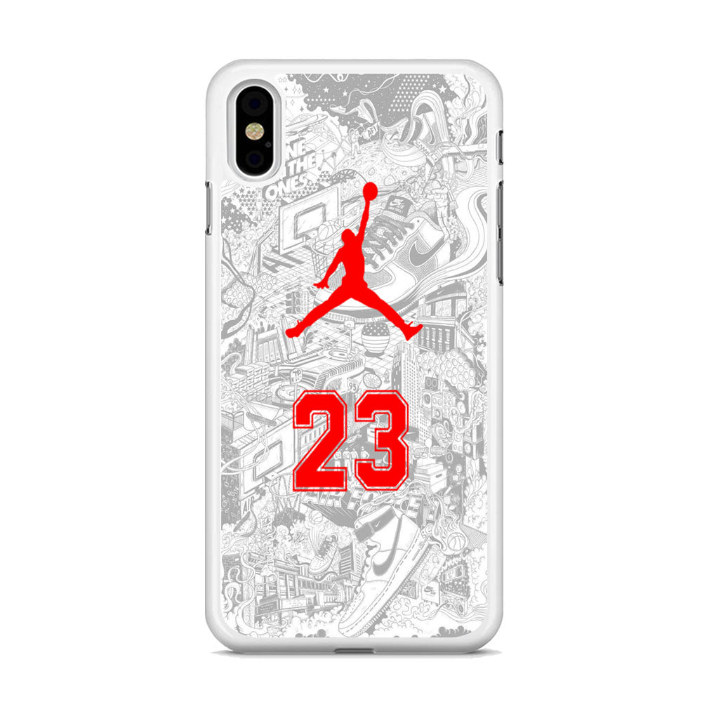 Jordan Town Classic White Basketball iPhone X Case