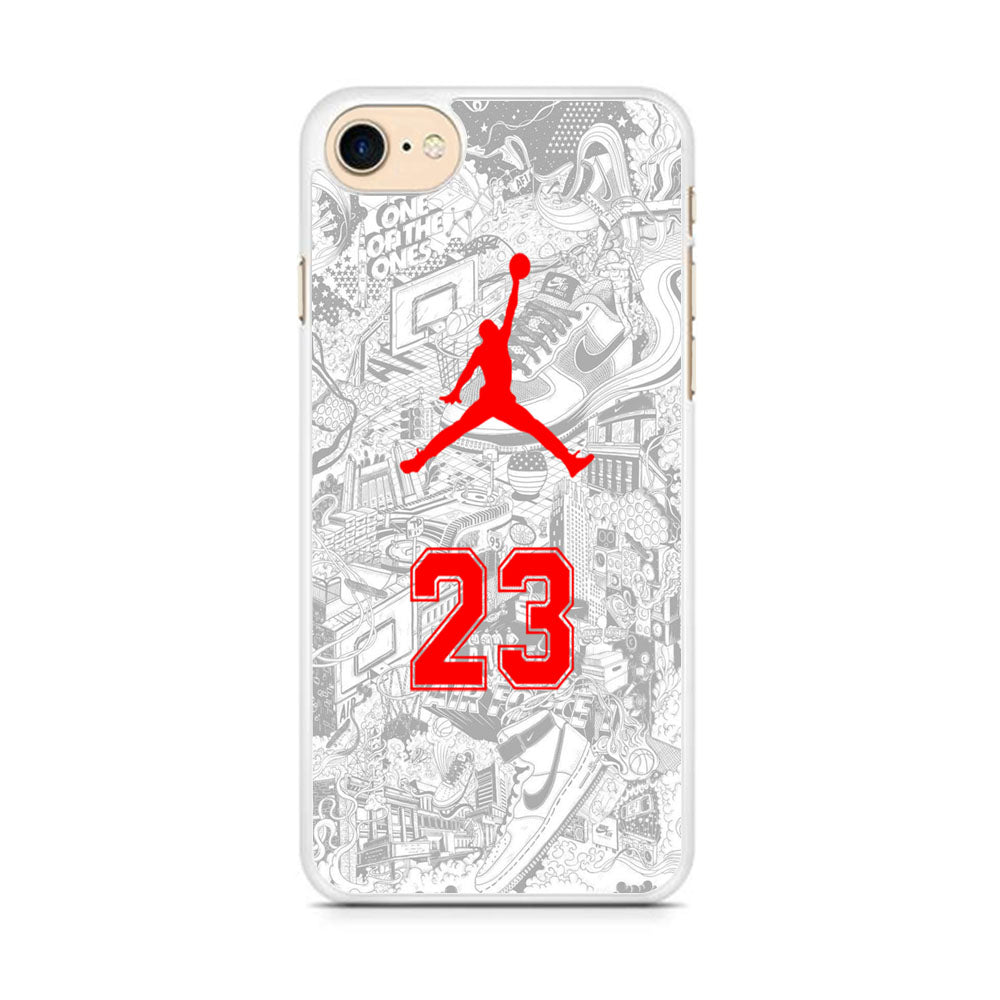 Jordan Town Classic White Basketball iPhone 8 Case