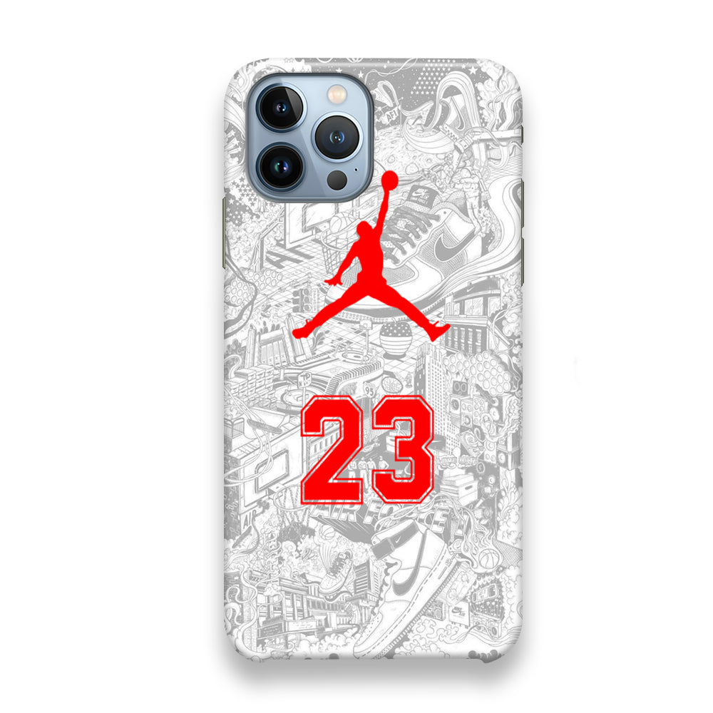 Jordan Town Classic White Basketball iPhone 13 Pro Max Case