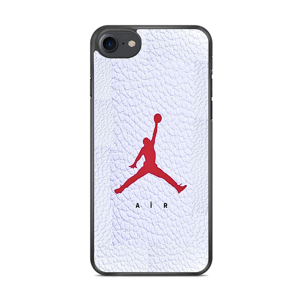 Jordan White Leather Style iPhone 8 Case