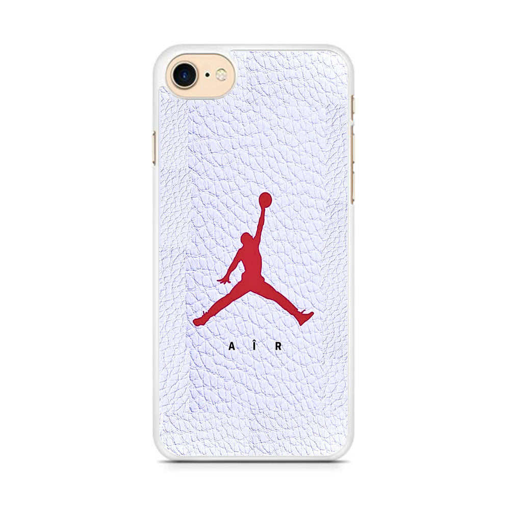 Jordan White Leather Style iPhone 8 Case