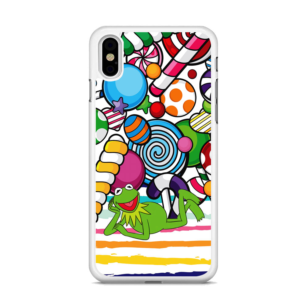 Kermit Frog Candy Time iPhone Xs Case