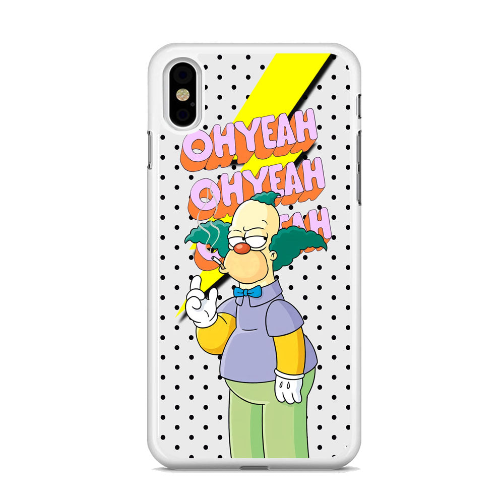 Krusty Clown Oh Yeah iPhone Xs Case
