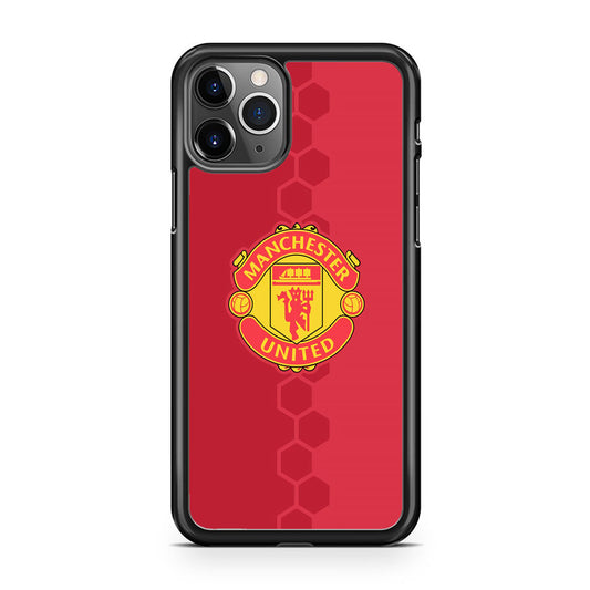Man. United Red Hexagon and Emblem iPhone 11 Pro Case