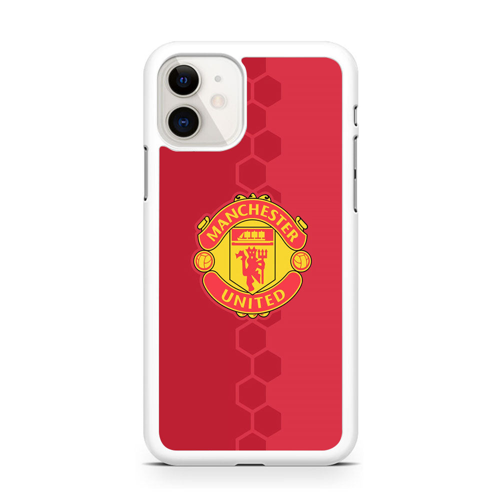 Man. United Red Hexagon and Emblem iPhone 11 Case