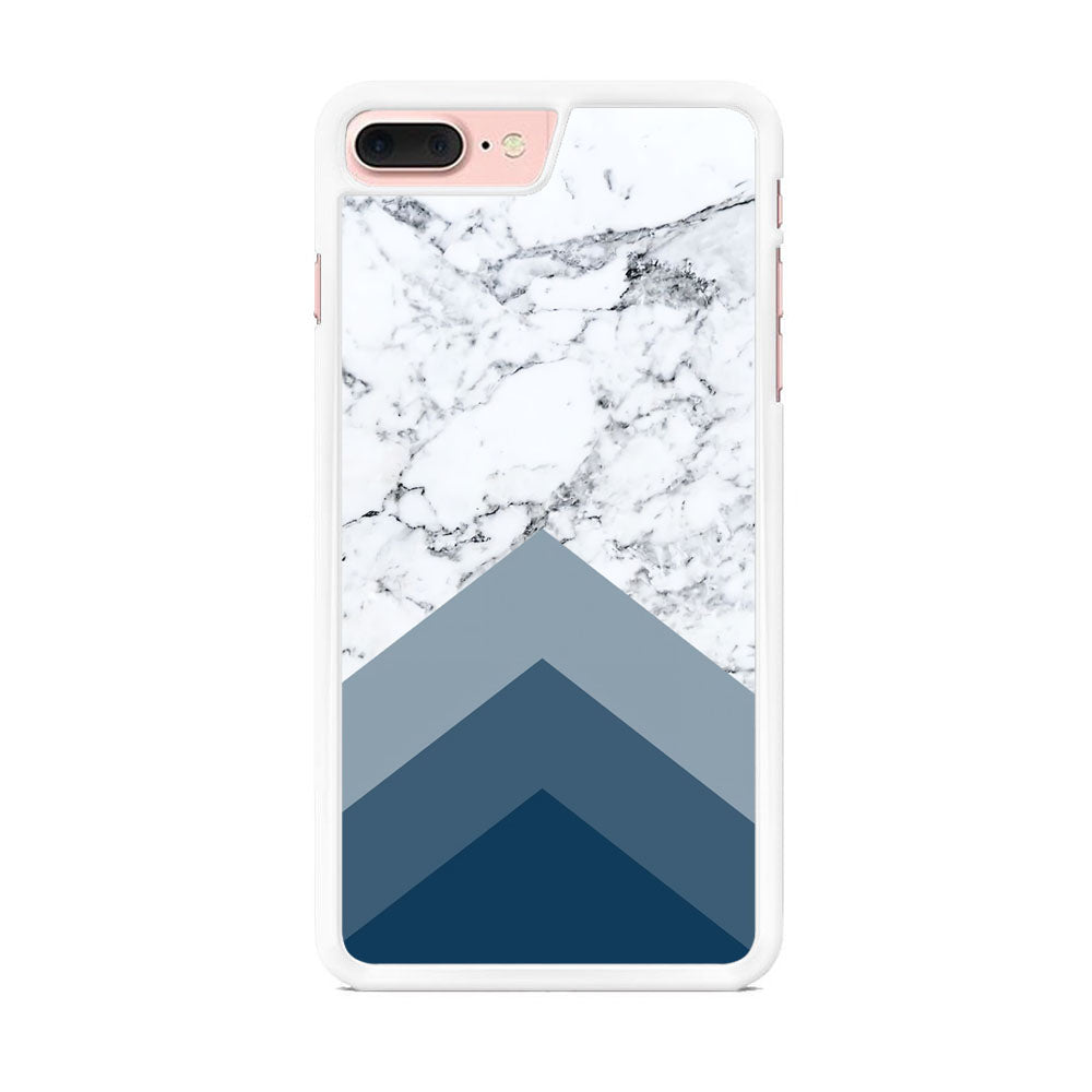 Marble Chevron Blue Aqua iPhone 7 Plus Case