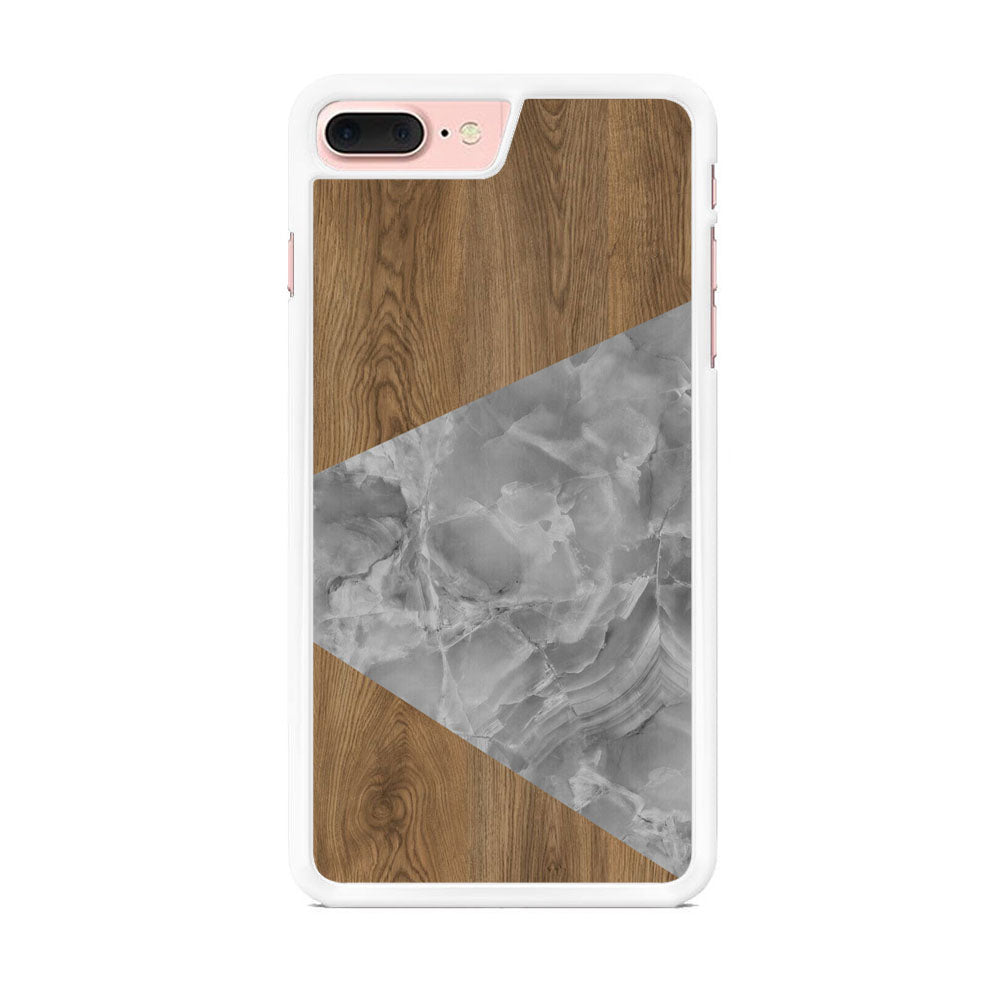 Marble Chevron Grey Woodly iPhone 7 Plus Case