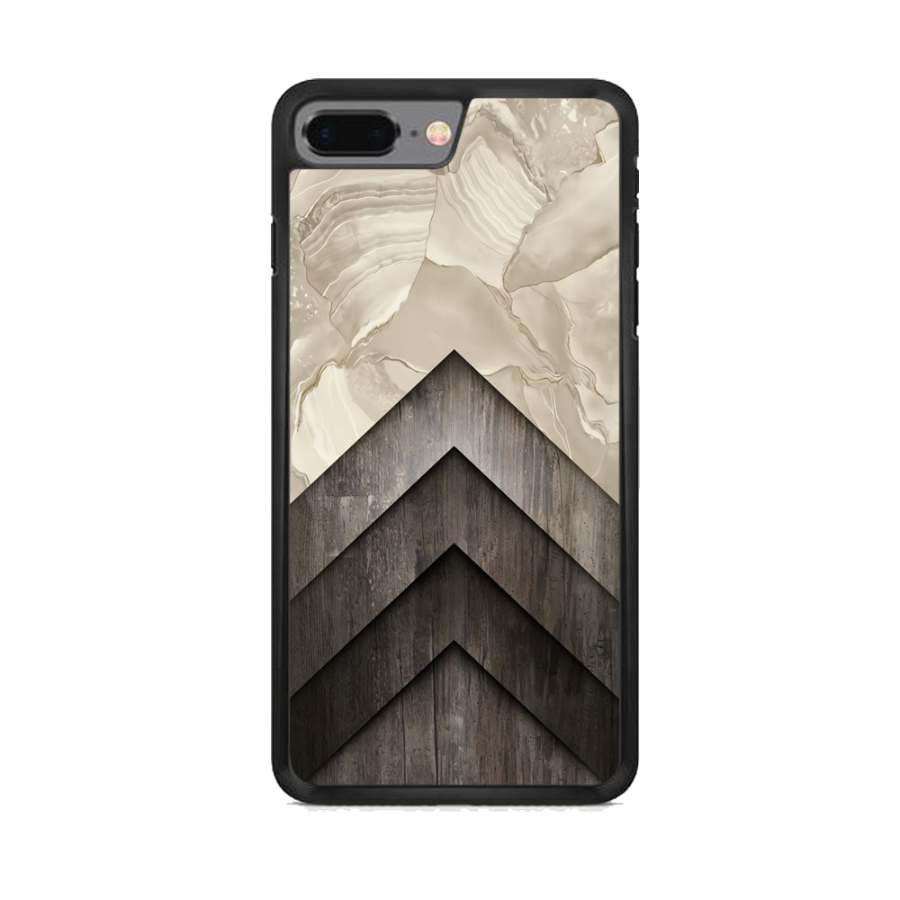 Marble Chevron Light Wall Motif iPhone 7 Plus Case